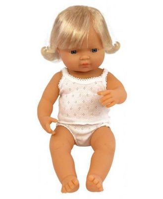 Miniland Caucasian Baby Girl Doll
