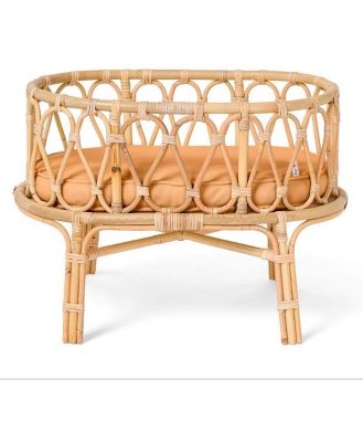 Poppie Rattan Doll Crib Clay