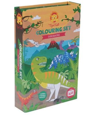 Tiger Tribe Dinosaur Colouring Set
