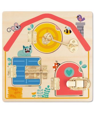 Latches Activity Wooden Puzzle Board