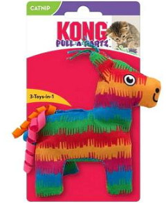 3 x KONG Pull-A-Partz Pinata Interactive Crinkly Cat Toy