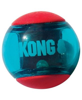 3 x KONG Squeezz Action Multi-textured Red Rubber Ball Dog Toy 3 Balls -