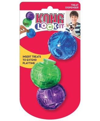 4 x KONG Lock-It Treat Dispensing Dog Toy - 3 Pack