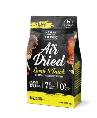 Absolute Holistic Air Dried Grain Free Dog Food Lamb & Duck 1kg - Made in New Zealand