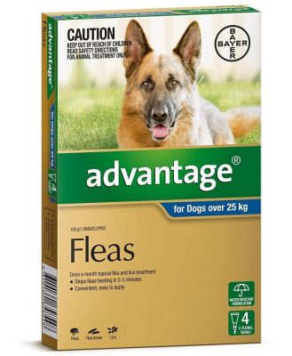 Advantage Spot-On Flea Control Treatment for Dogs Over 25kg - 4 Pack