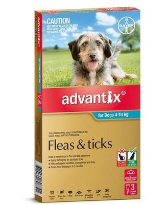 Advantix Spot-On Flea & Tick Control Treatment for Dogs 4-10kg - 3-Pack