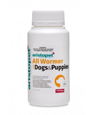 Aristopet Intestinal All Wormer Tablets for Puppies and Small Dogs - 100-pack