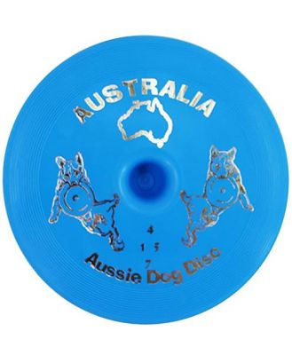 Aussie Dog Flying Disc Fetch Dog Toy - Blue Soft Frisbee
