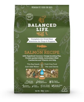 Balanced Life Air Dried Grain Free Single Protein Dog Food - Salmon - 1kg