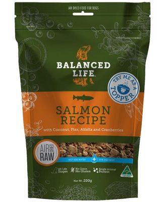 Balanced Life Air Dried Grain Free Single Protein Dog Food - Salmon - 200g