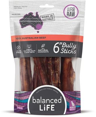 Balanced Life Australian Natural Grain Free Beef Bully Stick Dog Treat 15cm - 7 pieces