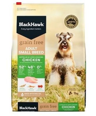 Black Hawk Grain Free Chicken Dry Dog Food for Small Breeds 7kg