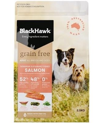 Black Hawk Grain Free Salmon For Adult Dry Dog Food 2.5kg