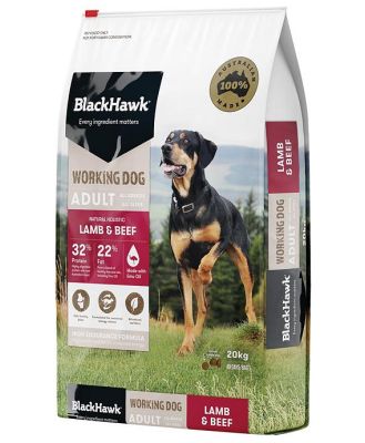 Black Hawk Working Dog Lamb & Beef Dog Dry Food 20kg