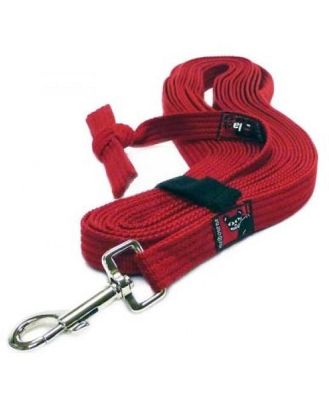 Black Dog Tracking Lead for Recall Training - 11 meters - Regular Width - Red