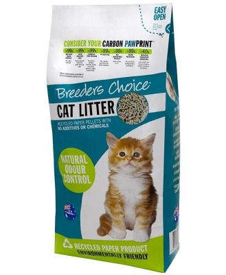 Breeders Choice Recycled Paper Cat Litter Pellets - 15 Litres