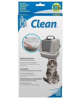 Catit Clean Unscented Litter Tray Liners for Catit Litter Trays -10-pack - Regular