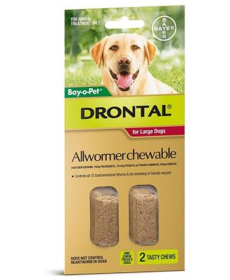 Drontal All-Wormer for Large Dogs to 35kg - 2 Chews