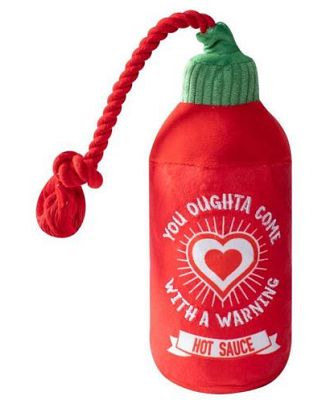 Fringe Studio Rope & Plush Squeaker Valentine's Day Dog Toy - Hearts On Fire