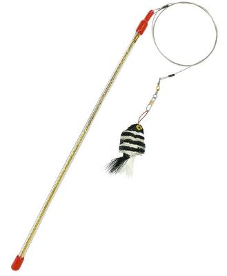 Go Cat Da Zebra Fish Da Bird Cat Wand Toy - Complete Kit