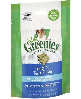 Greenies Feline Cat Dental Treats Tempting Tuna Flavour 60g - 10 Packs