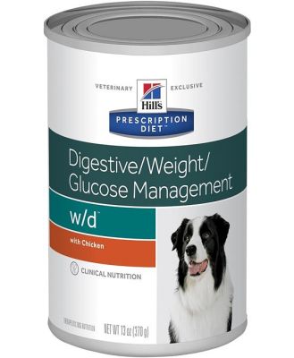 Hills Prescription Diet W/D Multi-Benefit Dog Food with Chicken 12 Cans x 370g