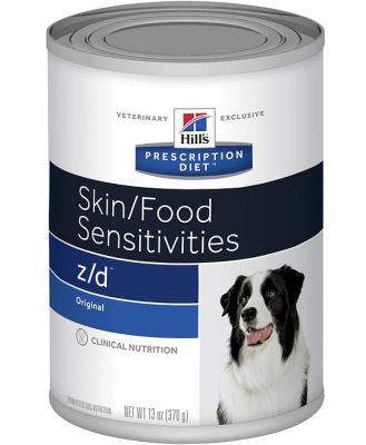Hills Prescription Diet z/d Skin/Food Sensitivities Dog Food 370g x 12 Cans