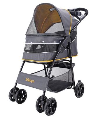 Ibiyaya Cloud 9 Pet Stroller for Cats & Dogs up to 20kg - Mustard Yellow