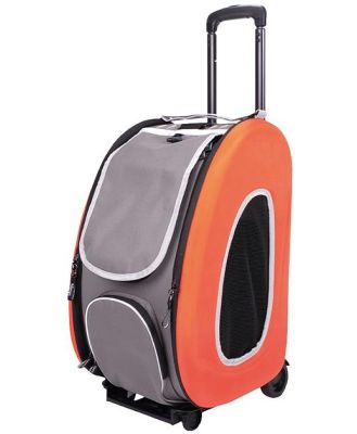 Ibiyaya EVA Pet Carrier/Wheeled Carrier Backpack - Tangerine