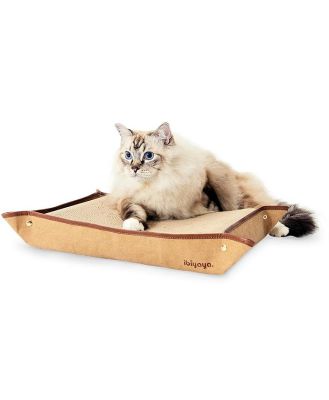 Ibiyaya Plateau Cat Scratcher with Replaceable Cardboard Insert