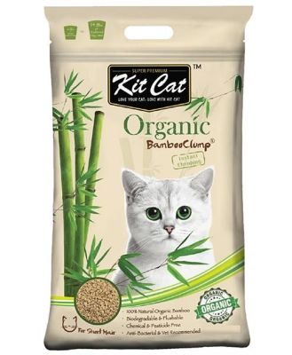 Kit Cat Flushable Biodegradable Clumping Bamboo Litter for Short Haired Cats - 9 Litres/3kg