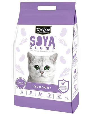 Kit Cat Soya Clumping Cat Litter made from Soybean Waste - Lavender 7 Litres
