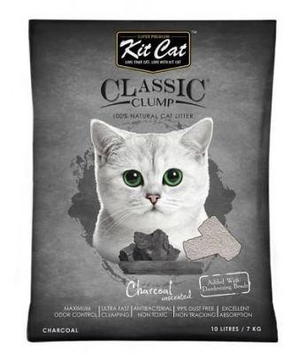 Kit Cat Ultra Fast Classic Clumping Bentonite Cat Litter 10 litres/7kg - Charcoal