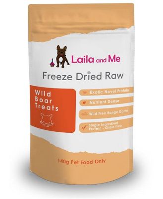 Laila & Me Freeze Dried Raw Australian Wild Boar Dog Treats 140g