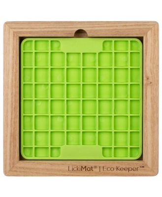 Lickimat  Wooden Eco Slow Feeder Keeper - For Mini Lick Mats