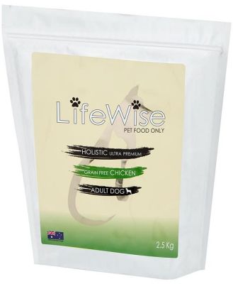 Lifewise Australia Dry Dog Food Grain Free Chicken with Turkey & Vegetables 2.5kg