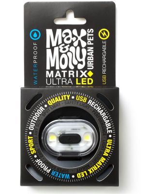 Max & Molly Matrix Ultra LED Harness/Collar Safety light- Black