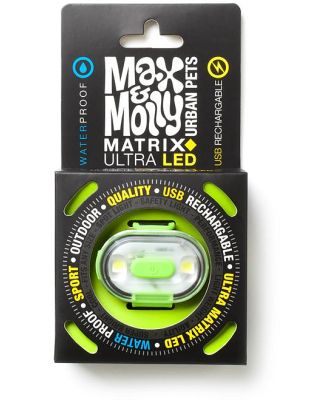 Max & Molly Matrix Ultra LED Harness/Collar Safety light- Lime Green