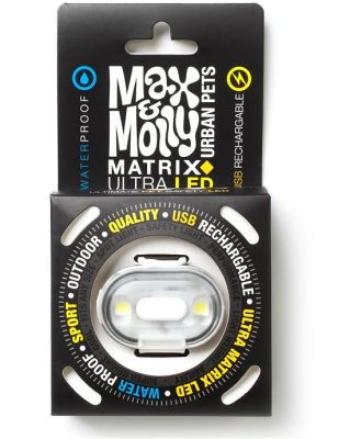 Max & Molly Matrix Ultra LED Harness/Collar Safety light- White