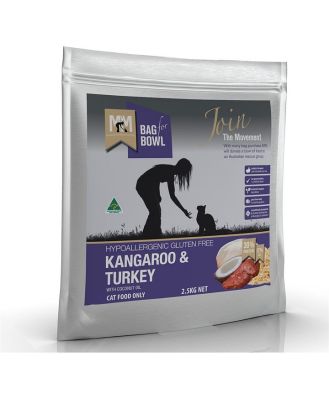 Meals for Meows Gluten Free Kangaroo & Turkey Dry Cat Food - 2.5kg