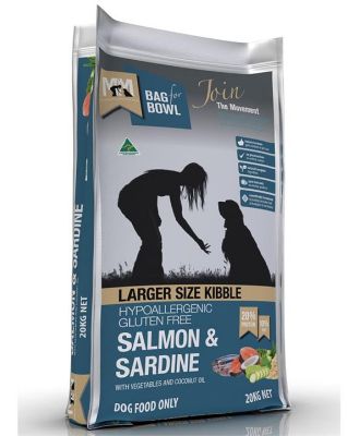 Meals for Mutts Gluten Free Salmon & Sardine Larger Kibble Dry Dog Food 20kg