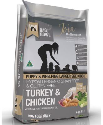 Meals for Mutts Turkey & Chicken Grain Free Larger Kibble for Puppies - 9kg