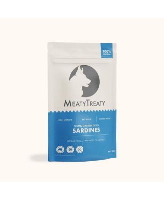 Meaty Treaty Freeze Dried Australian Whole Sardines Cat & Dog Treats 100g