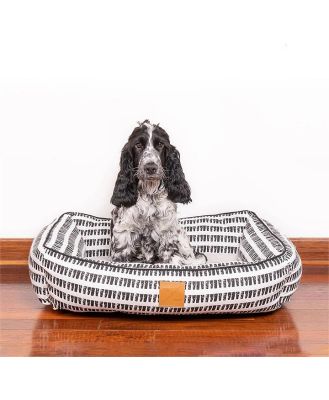 Mog & Bone Bolster Dog Bed - Black & White Mosaic -
