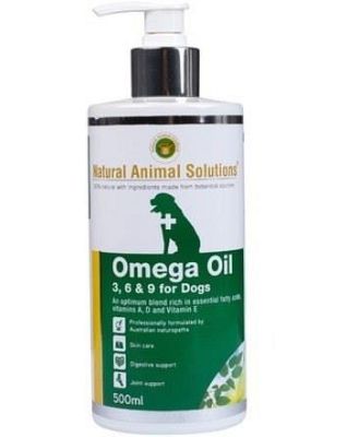 Natural Animal Solutions Omega 3,6 & 9 Supplement Oil for Dogs 500ml