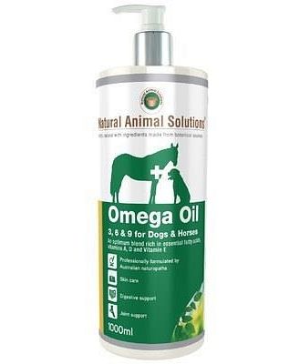 Natural Animal Solutions Omega 3,6 & 9 SUpplement Oil for Dogs/Horses 1000ml