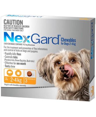NEXGARD FOR DOGS 2-4KG - Orange 3 Pack