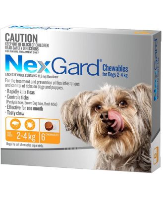 NEXGARD FOR DOGS 2-4KG - Orange 6 Pack