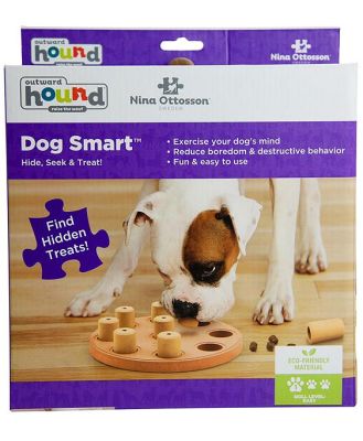 Nina Ottosson Dog Smart Wooden Interactive Dog Game & Toy - Orange