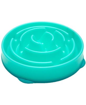 Outward Hound Fun Feeder Interactive Slow Bowl for Dogs - Teal Drop